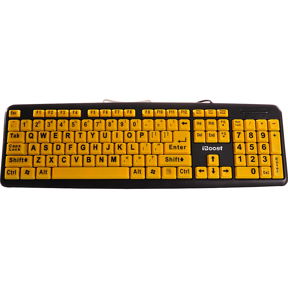iBoost Big And Bold Print Keyboard Yellow iBoost Travel Electronics