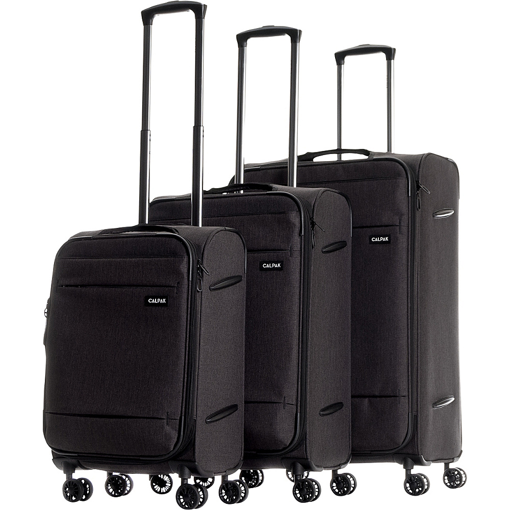 CalPak Castlegate Lightweight 3 Piece Luggage Set Black CalPak Luggage Sets