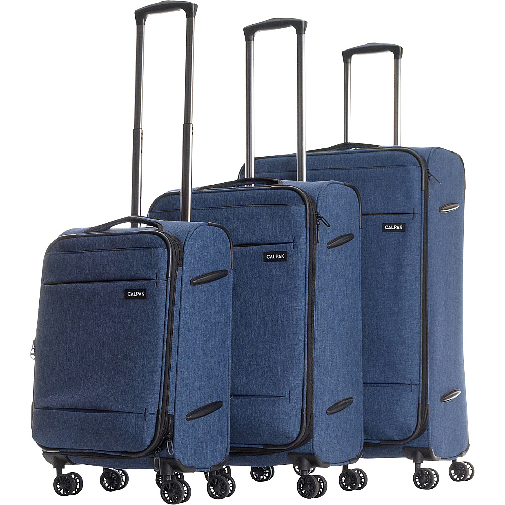 CalPak Castlegate Lightweight 3 Piece Luggage Set Blue CalPak Luggage Sets