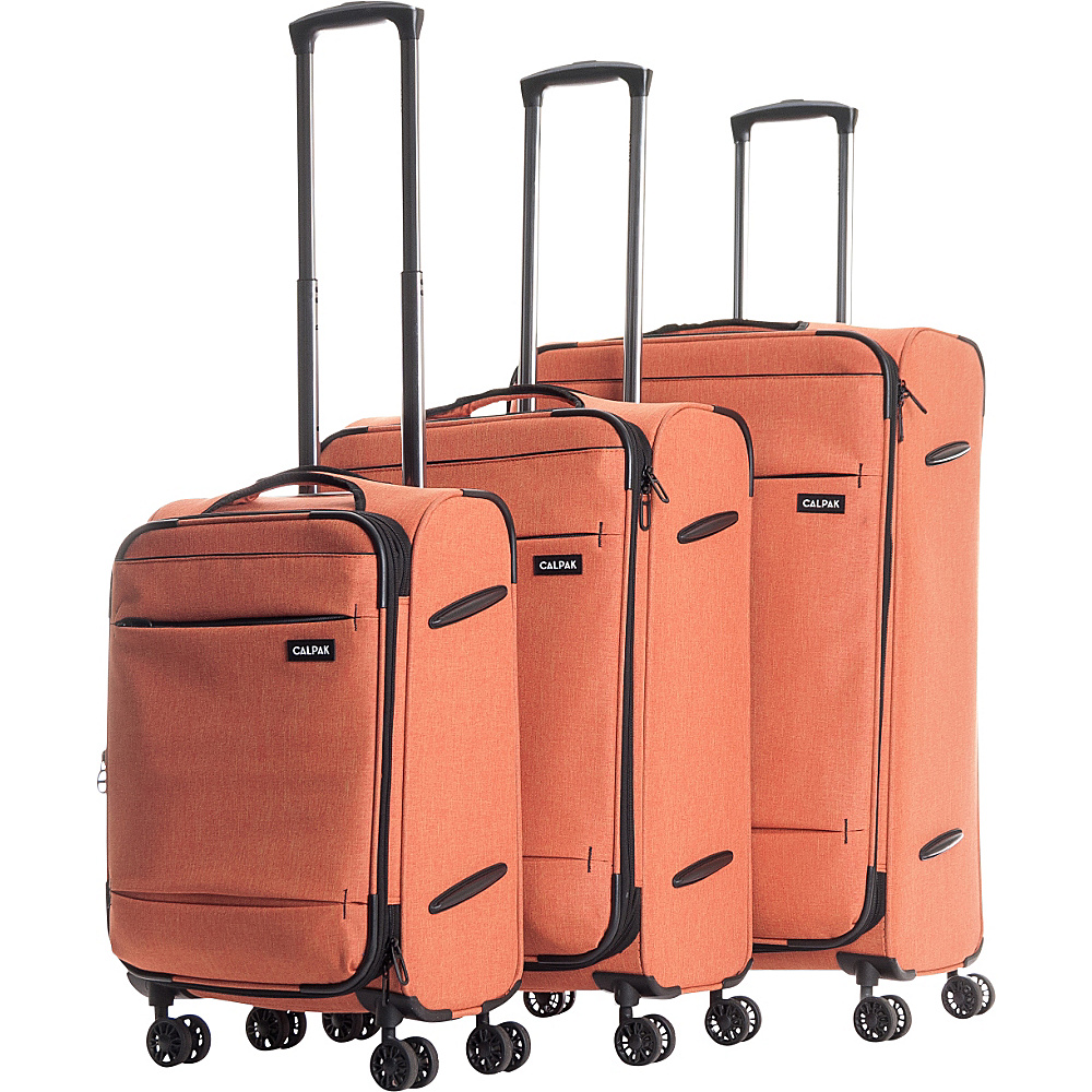 CalPak Castlegate Lightweight 3 Piece Luggage Set Orange CalPak Luggage Sets