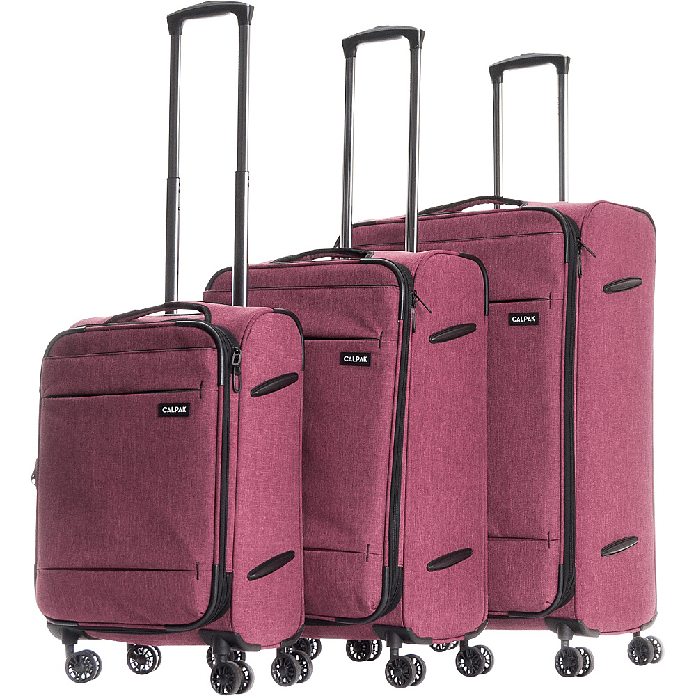 CalPak Castlegate Lightweight 3 Piece Luggage Set Purple CalPak Luggage Sets