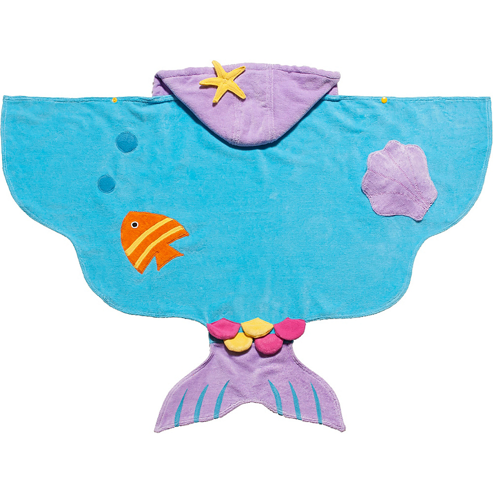 Kidorable Mermaid Hooded Towel Aqua Medium Kidorable Travel Health Beauty