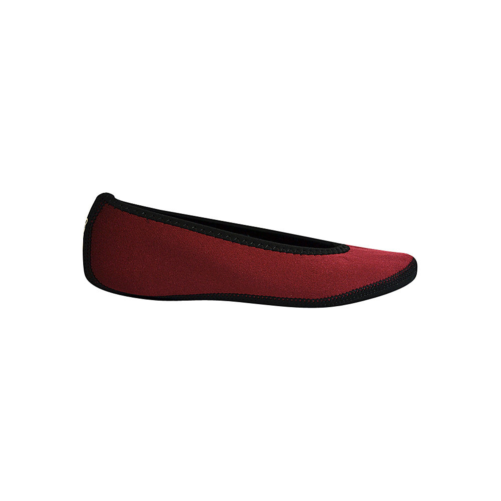 NuFoot Ballet Flats Travel Slippers Solids S Crimson Large NuFoot Women s Footwear