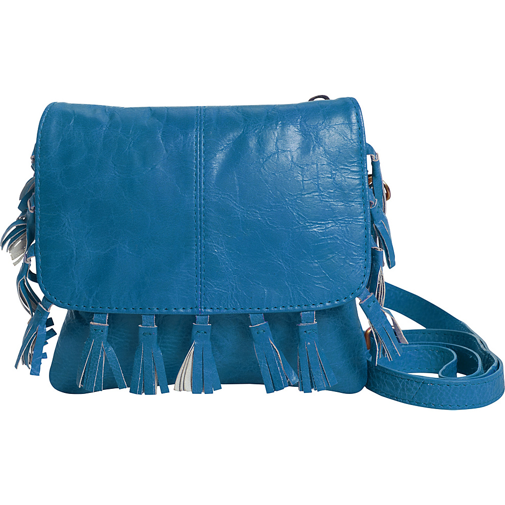Latico Leathers Vale Crossbody Crinkle Blue Latico Leathers Leather Handbags