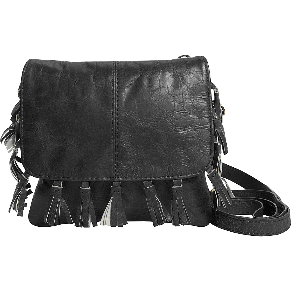 Latico Leathers Vale Crossbody Washed Black Latico Leathers Leather Handbags