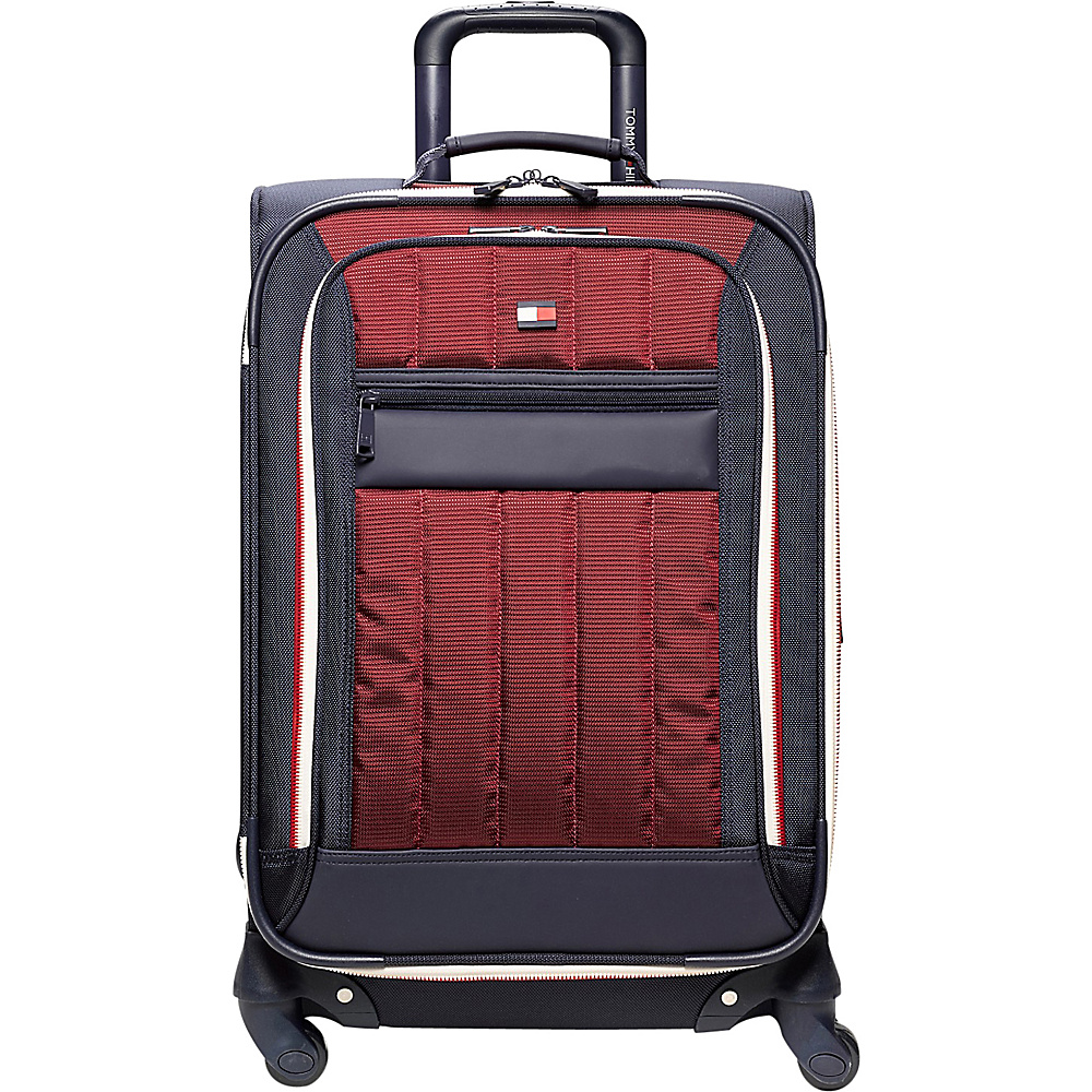 Tommy Hilfiger Luggage Classic Sport 21 Exp. Carry On Navy Burgundy Tommy Hilfiger Luggage Softside Carry On