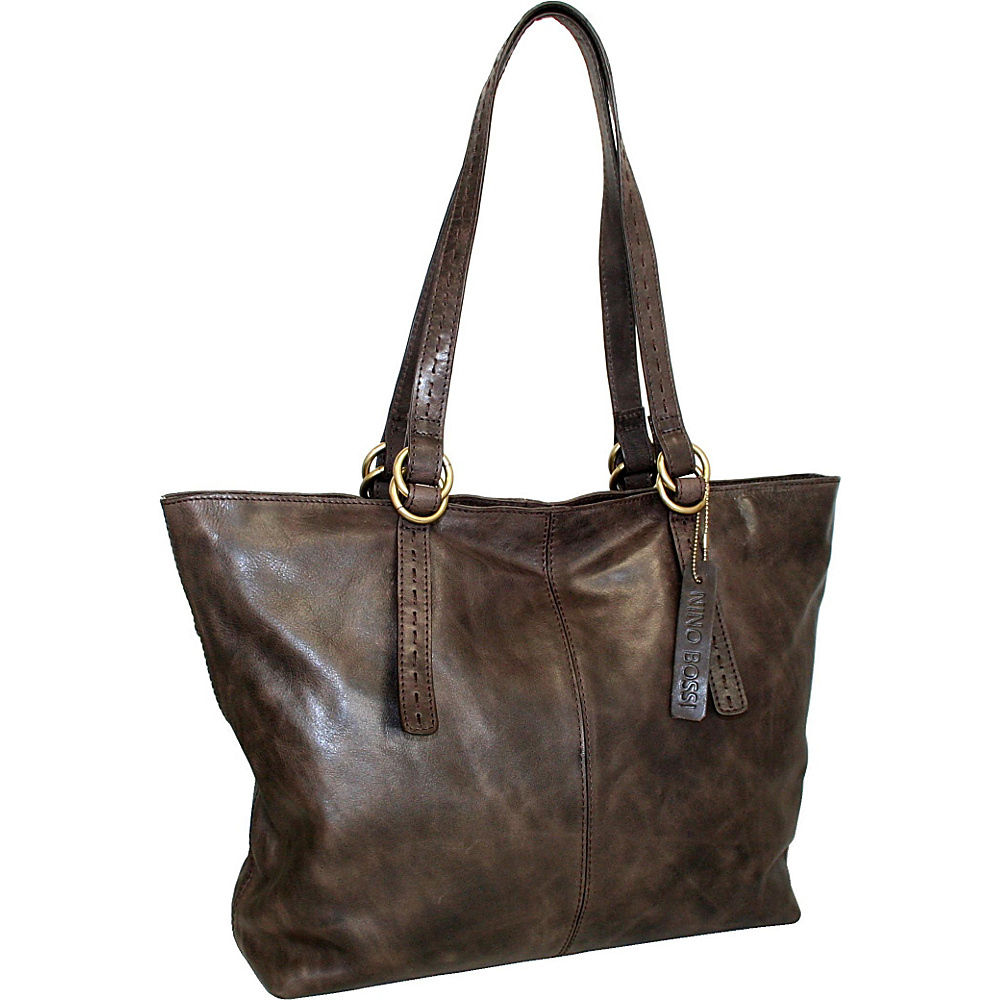 Nino Bossi Lay Down Sally Tote Chocolate Nino Bossi Leather Handbags