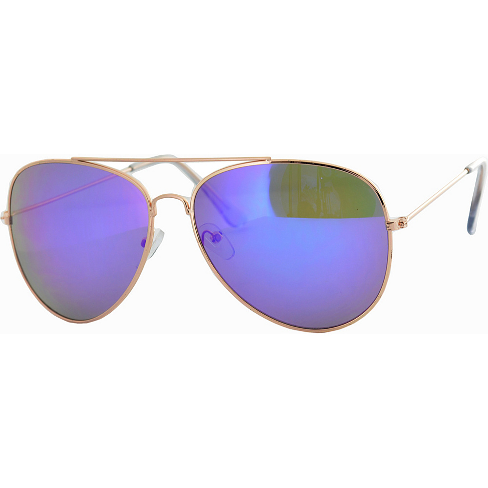 SW Global Eyewear Juan Double Bridge Aviator Fashion Sunglasses Purple SW Global Sunglasses