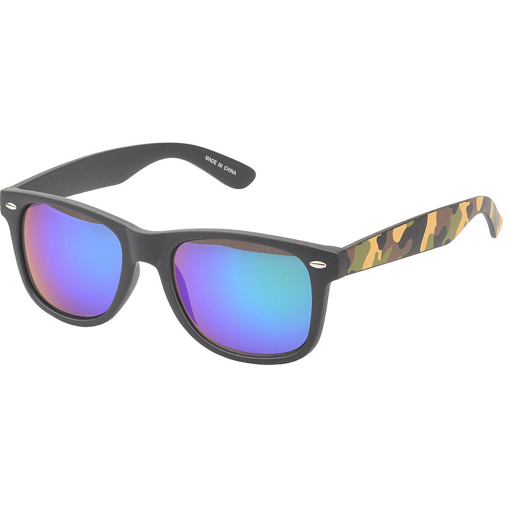 SW Global Eyewear Baldwin Retro Square Camouflage Fashion Sunglasses Green SW Global Sunglasses