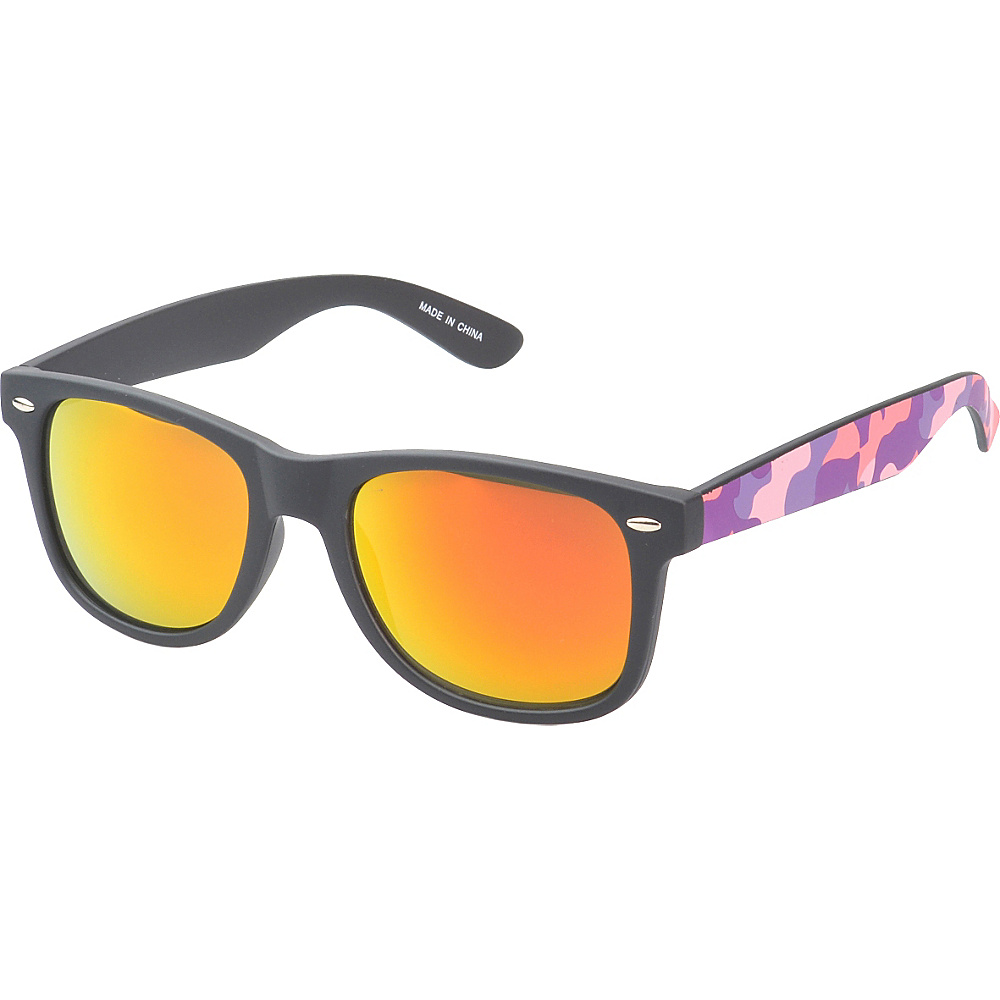 SW Global Eyewear Baldwin Retro Square Camouflage Fashion Sunglasses Pink SW Global Sunglasses