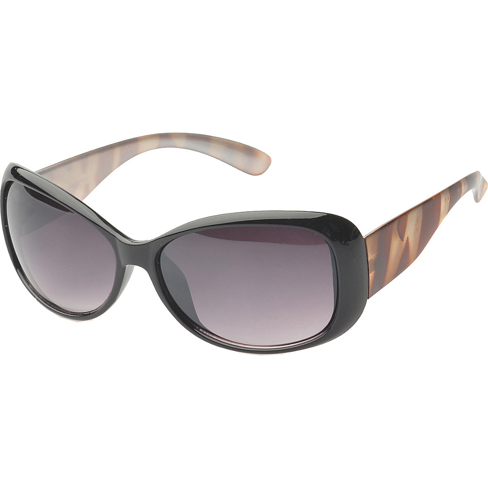 SW Global Eyewear Bonita Oval Fashion Sunglasses Black Brown SW Global Sunglasses