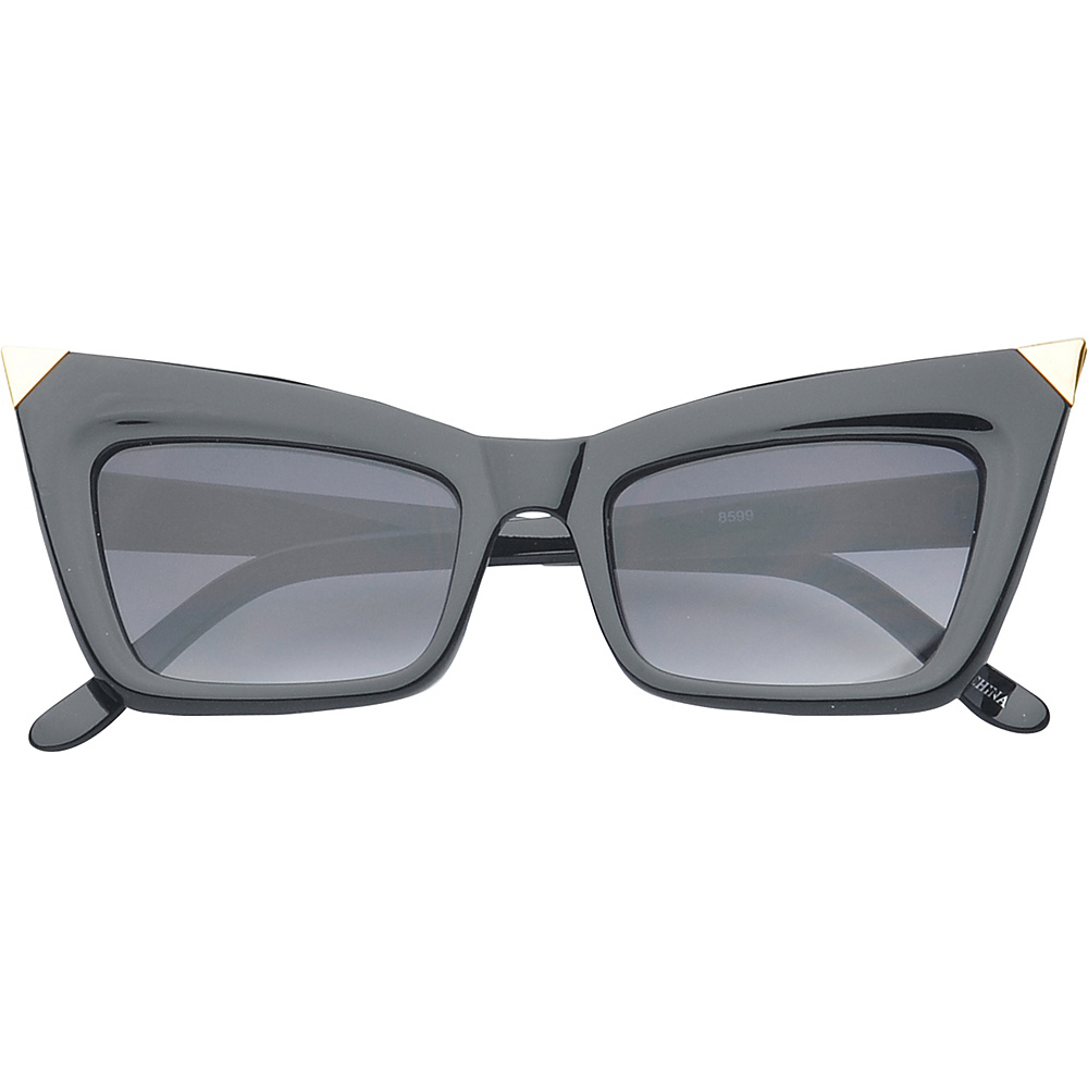 SW Global Eyewear Orville Cat Eye Fashion Sunglasses Black Gold SW Global Sunglasses