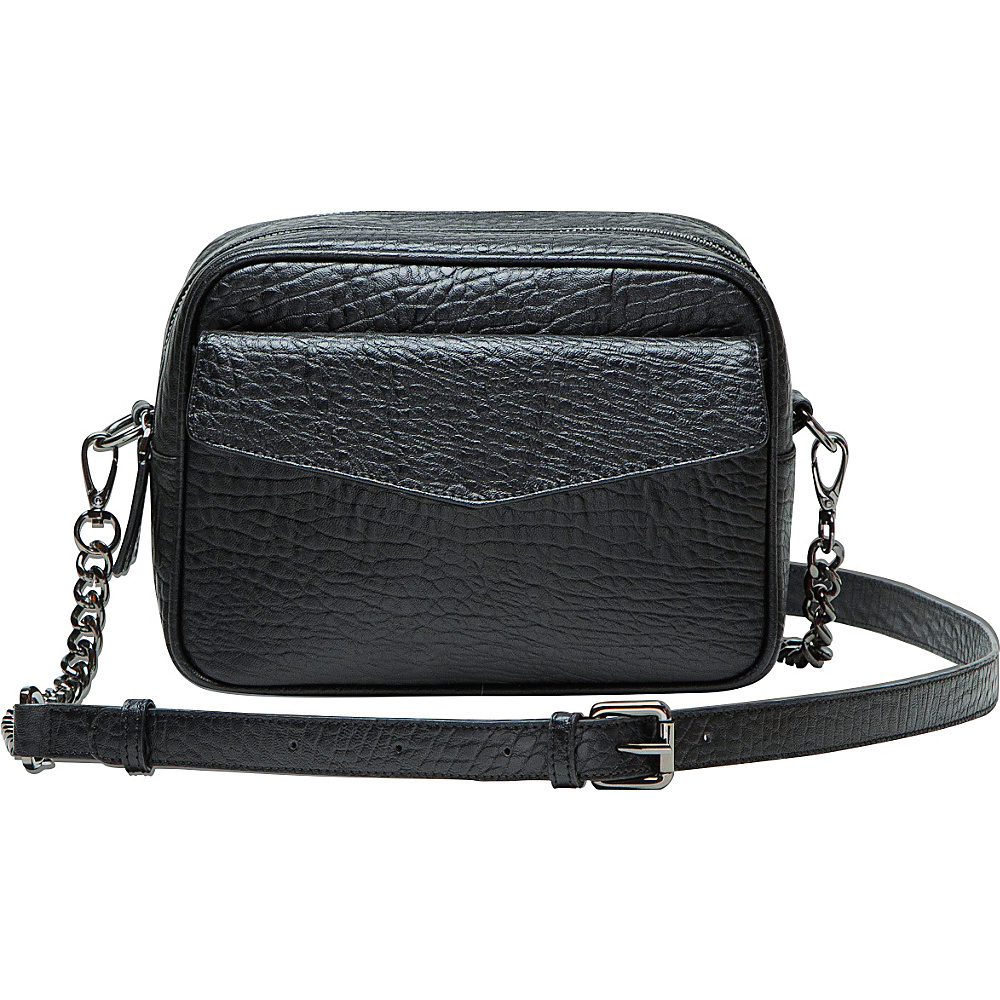 MOFE Orenda Crossbody Black Gunmetal MOFE Leather Handbags