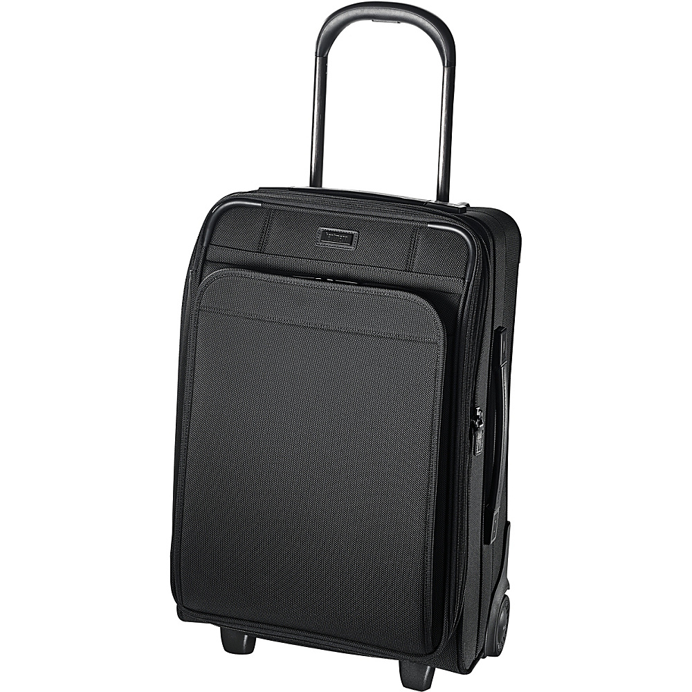 Hartmann Luggage Ratio Domestic Expandable Upright True Black Hartmann Luggage Softside Carry On