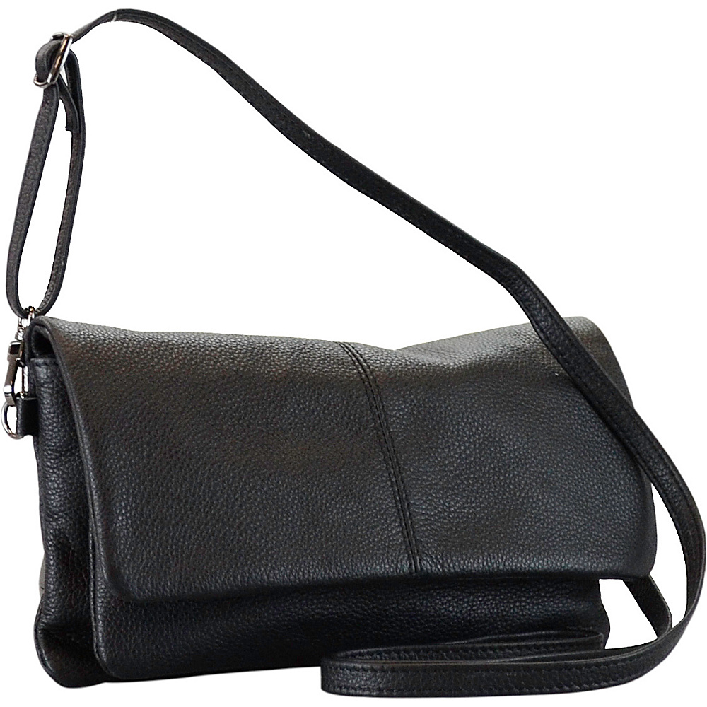 R R Collections Genuine Leather Crossbody Black R R Collections Leather Handbags