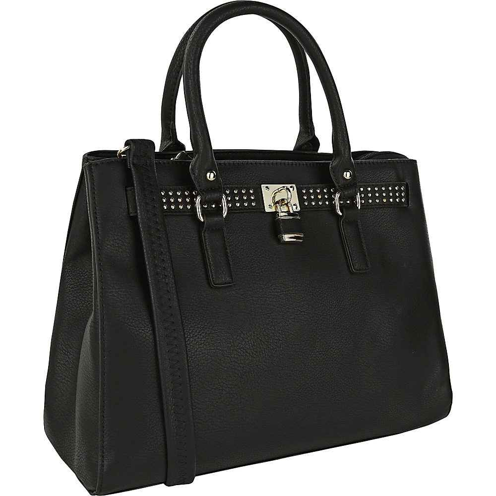 MKF Collection Daisy Satchel Black MKF Collection Manmade Handbags