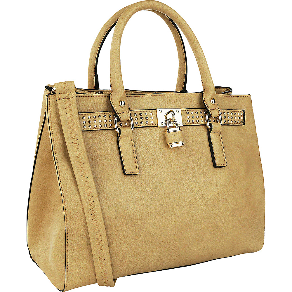 MKF Collection Daisy Satchel Tan MKF Collection Manmade Handbags