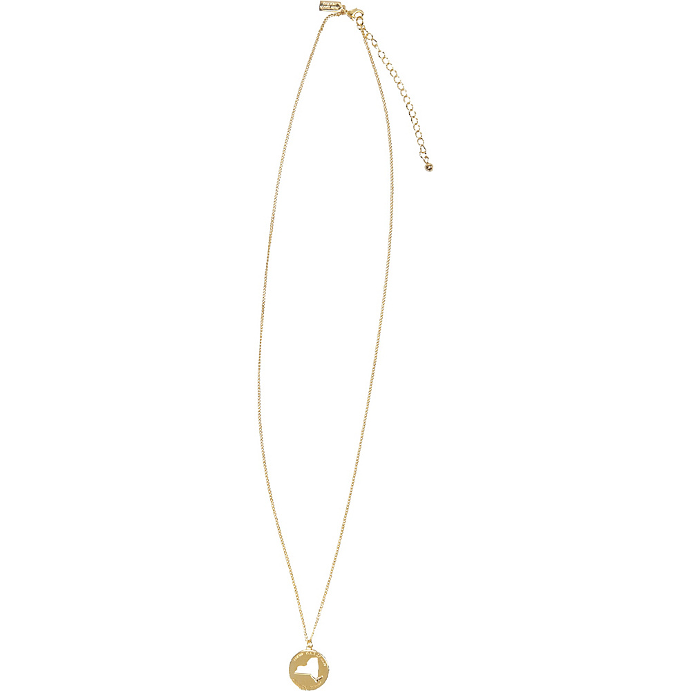 kate spade new york State Of Mind New York Pendant Clear Gold kate spade new york Jewelry