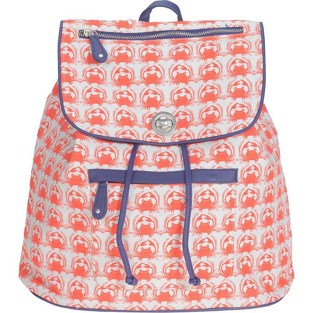 Capri Designs Sarah Watts Slouch Backpack Crab Capri Designs Fabric Handbags