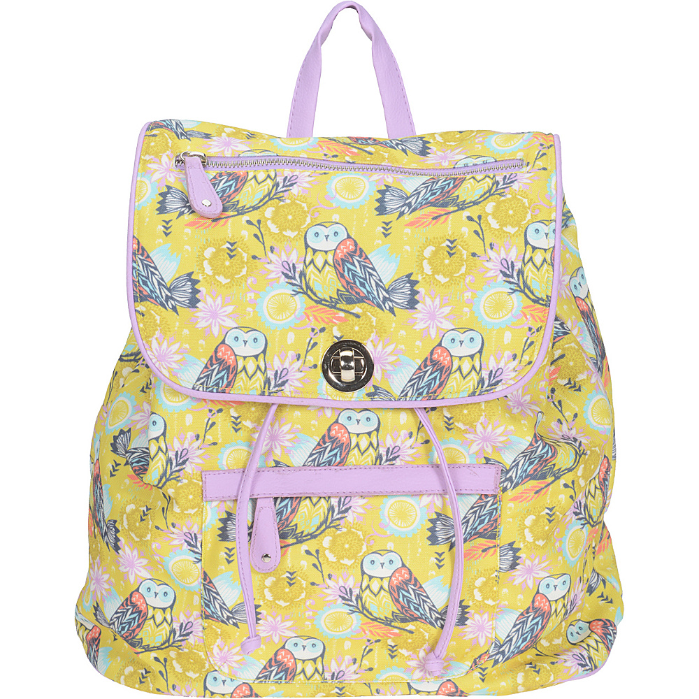 Capri Designs Sarah Watts Slouch Backpack Owl Capri Designs Fabric Handbags