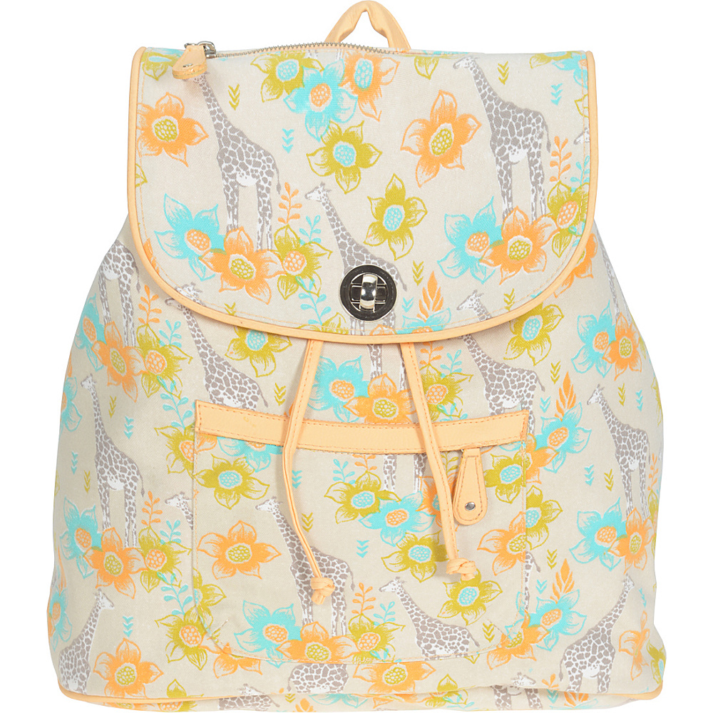 Capri Designs Sarah Watts Slouch Backpack Giraffe Capri Designs Fabric Handbags