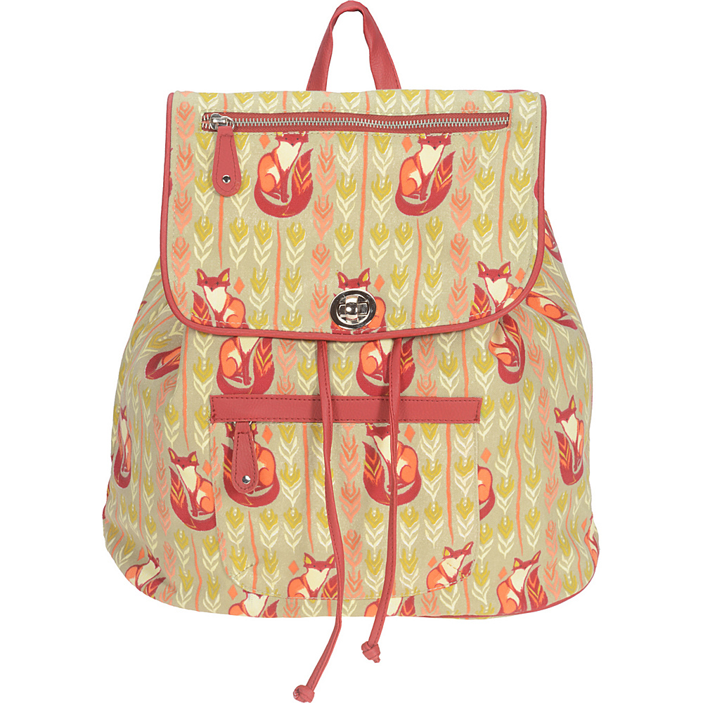 Capri Designs Sarah Watts Slouch Backpack Fox Capri Designs Fabric Handbags