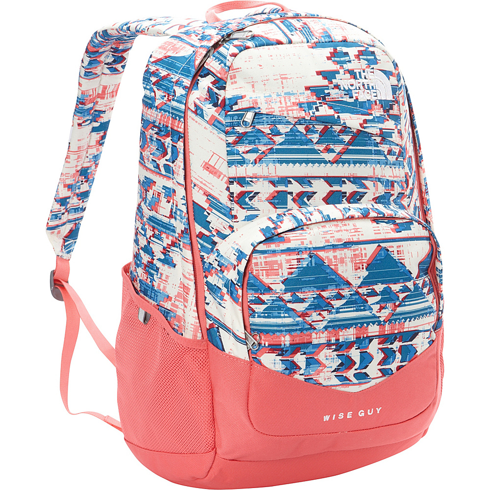 The North Face Wise Guy Backpack Native Frequencies Print Calypso Coral The North Face School Day Hiking Backpacks
