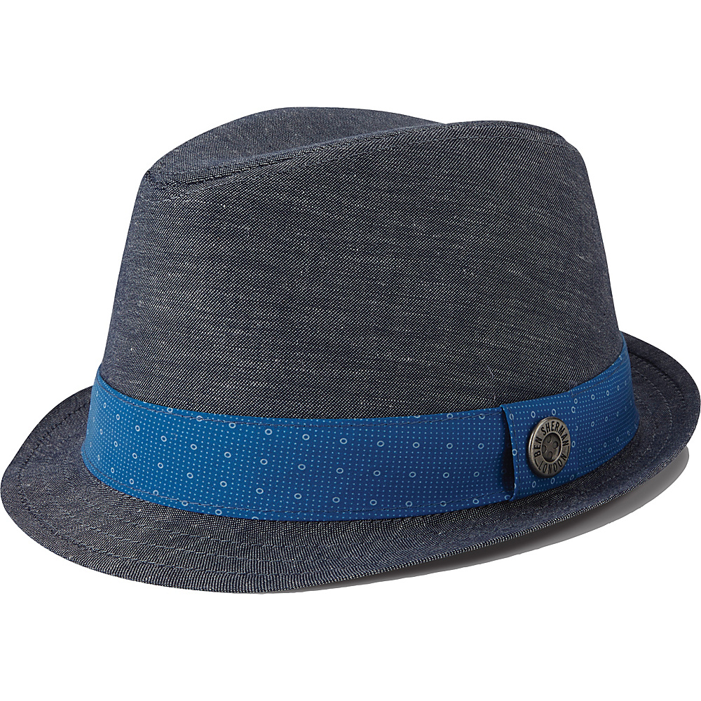 Ben Sherman Cotton Flax Trilby Hat Staples Navy L XL Ben Sherman Hats