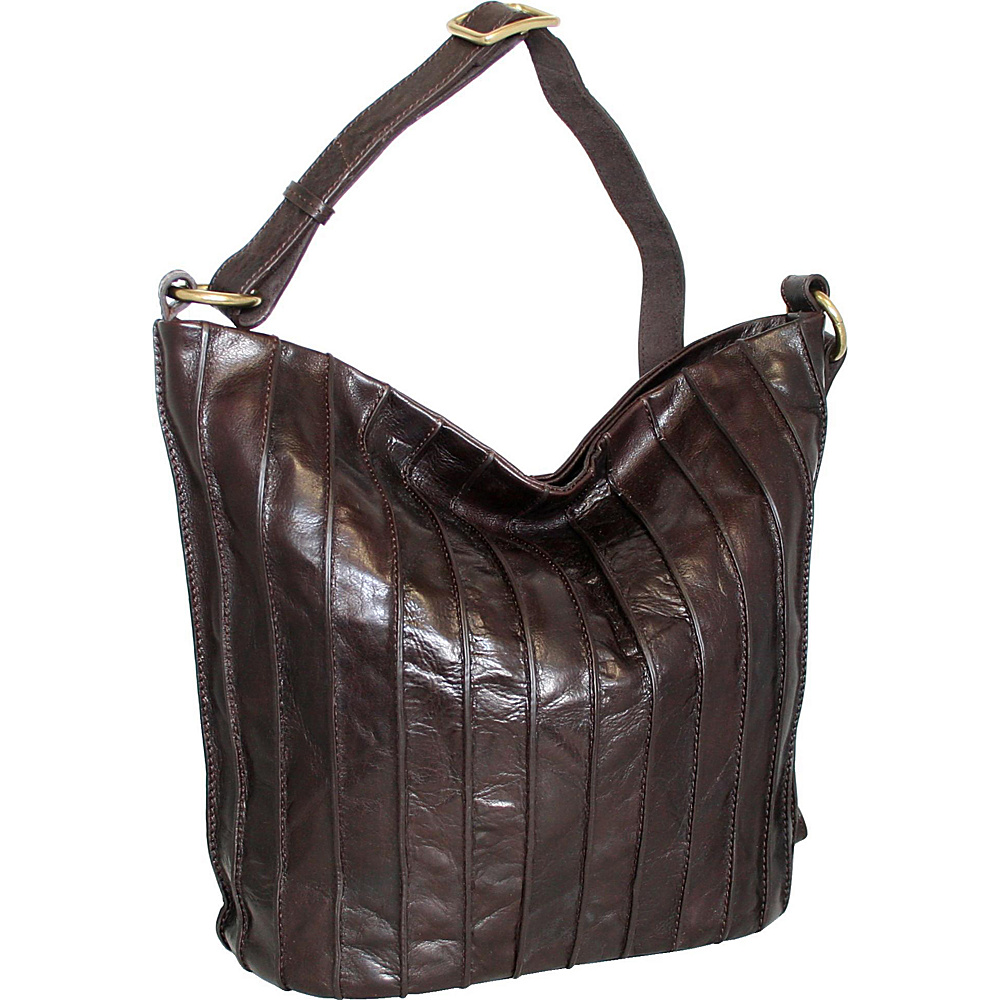 Nino Bossi Jackie Blue Crossbody Chocolate Nino Bossi Leather Handbags
