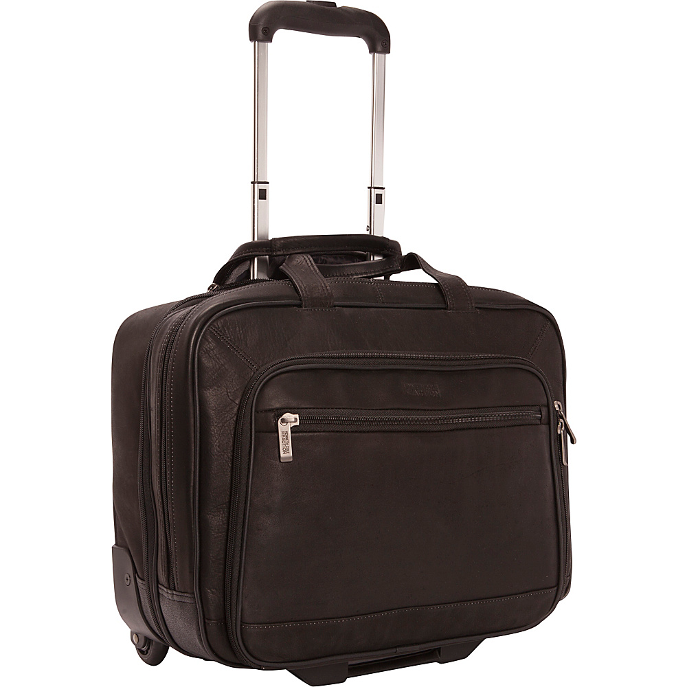 Kenneth Cole Reaction Wheel Be Okay Colombian Leather Wheeled Computer Portfolio Black Kenneth Cole Reaction Wheeled Business Cases