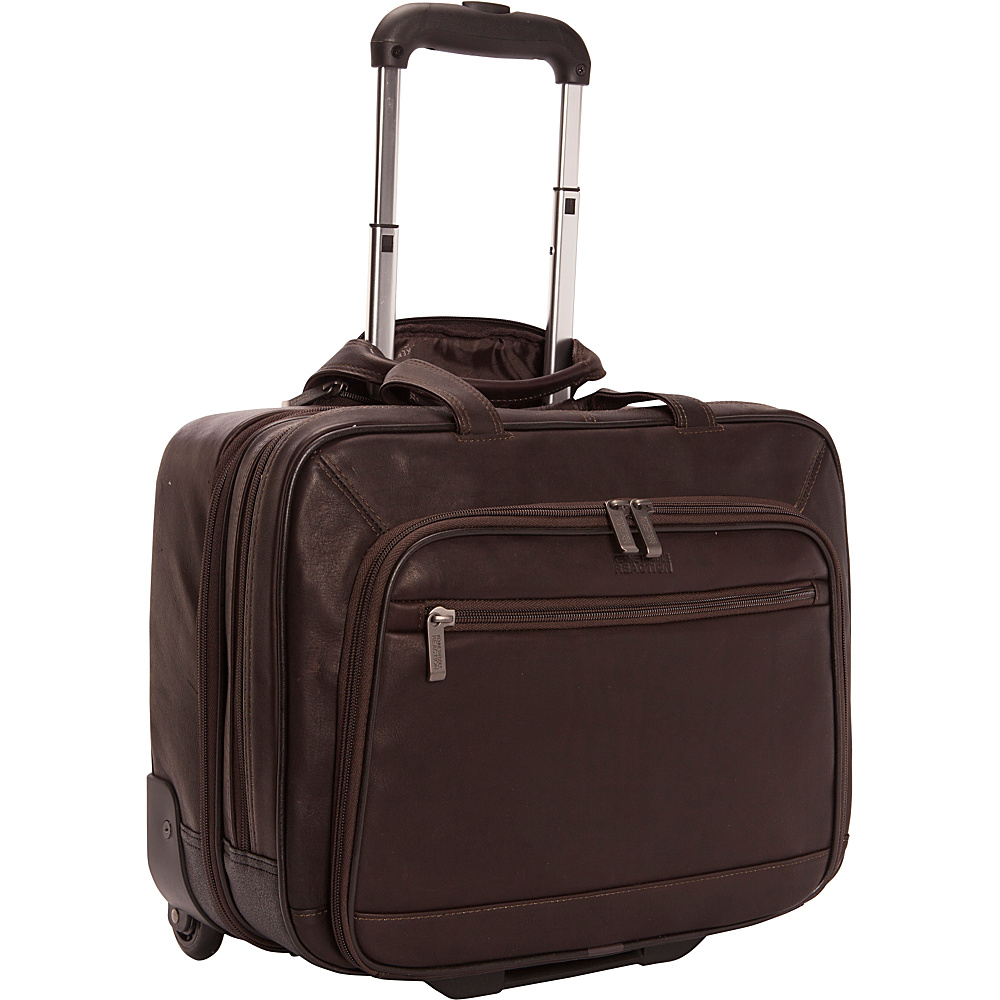 Kenneth Cole Reaction Wheel Be Okay Colombian Leather Wheeled Computer Portfolio Brown Kenneth Cole Reaction Wheeled Business Cases