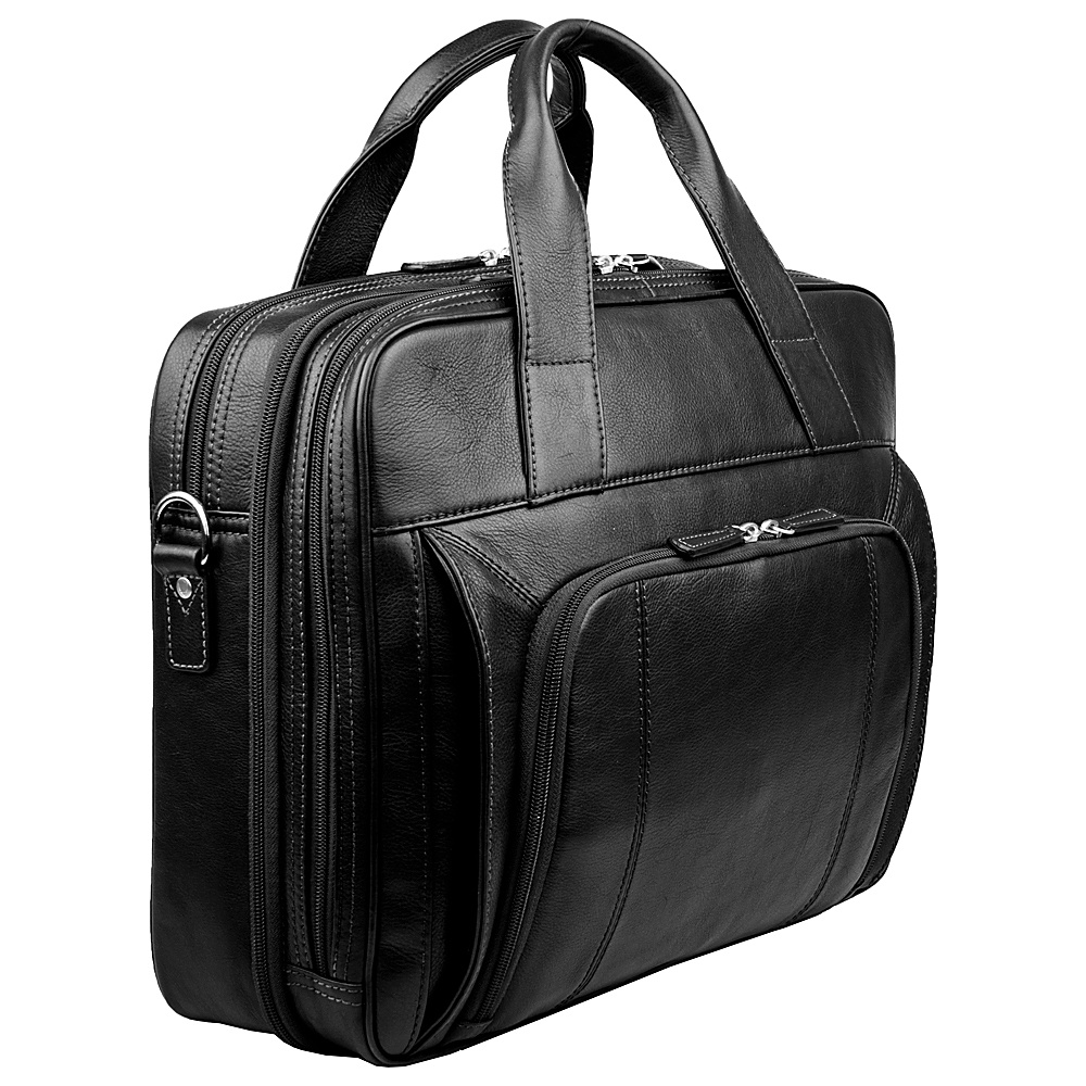 Hidesign Aldous Zip top 15 Laptop Compatible Leather Work Bag Black Hidesign Non Wheeled Business Cases