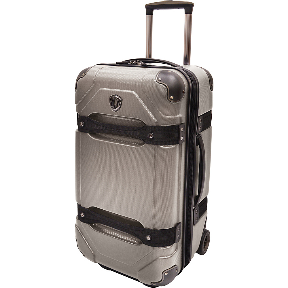 Traveler s Choice 24 Polycarbonate Hardside Rolling Trunk Luggage Charcoal Traveler s Choice Hardside Checked
