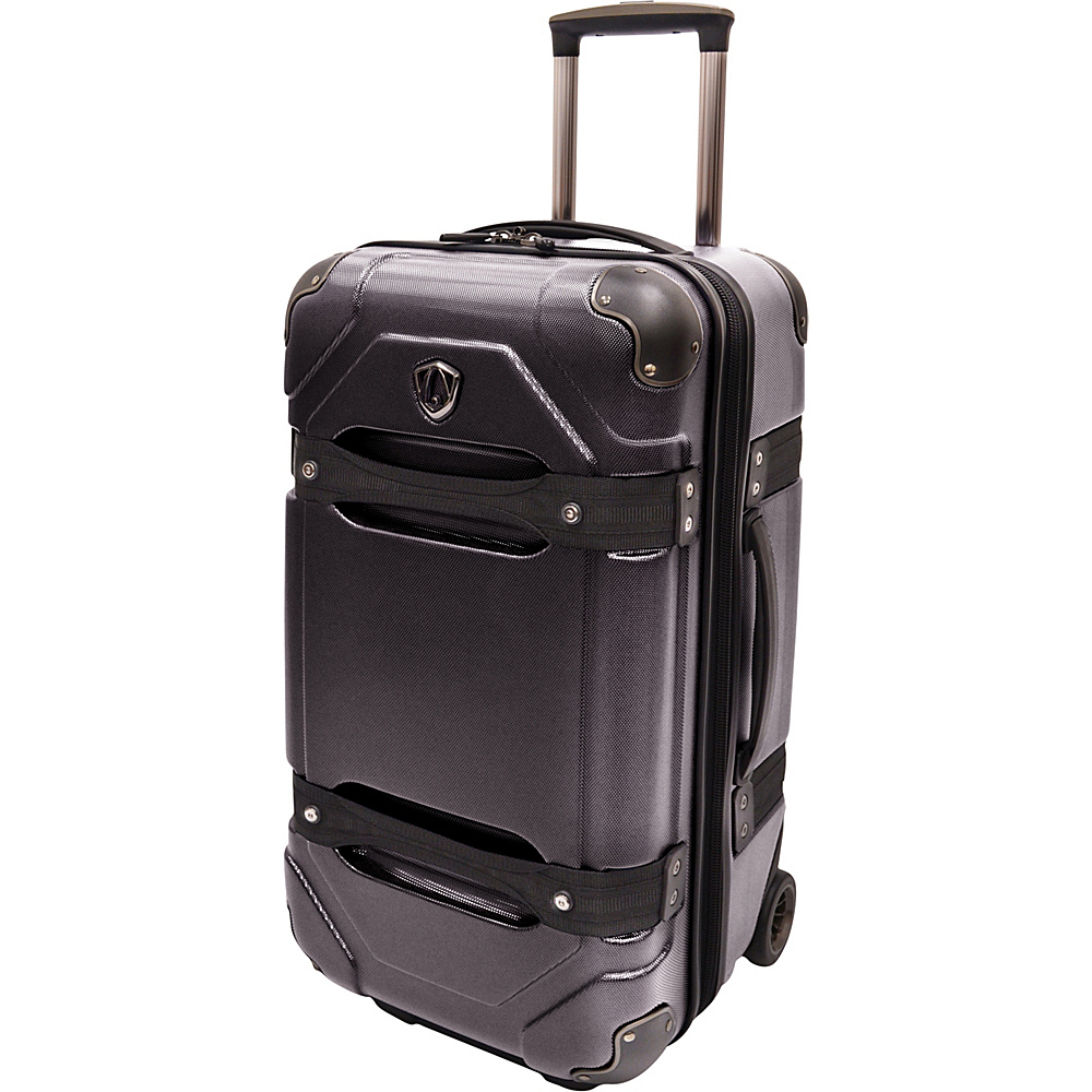 Traveler s Choice 24 Polycarbonate Hardside Rolling Trunk Luggage Black Traveler s Choice Hardside Checked