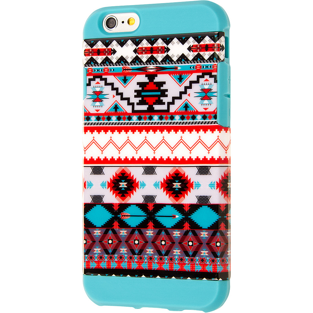 EMPIRE MINX Slim Protection Hybrid Case for Apple iPhone 6 iPhone 6S Teal Tribal Aztec EMPIRE Electronic Cases