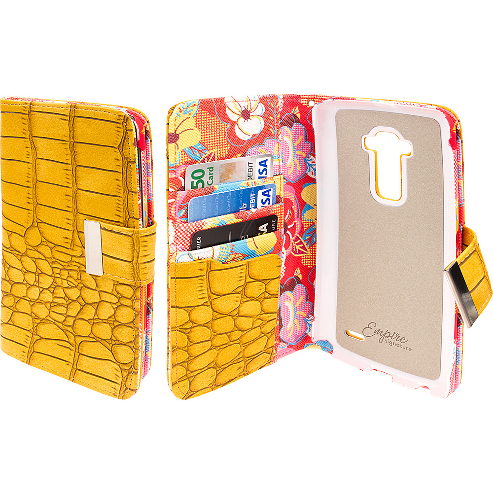 EMPIRE Klix Klutch Designer Wallet Case for LG G Flex Vintage Flower Pop! EMPIRE Electronic Cases
