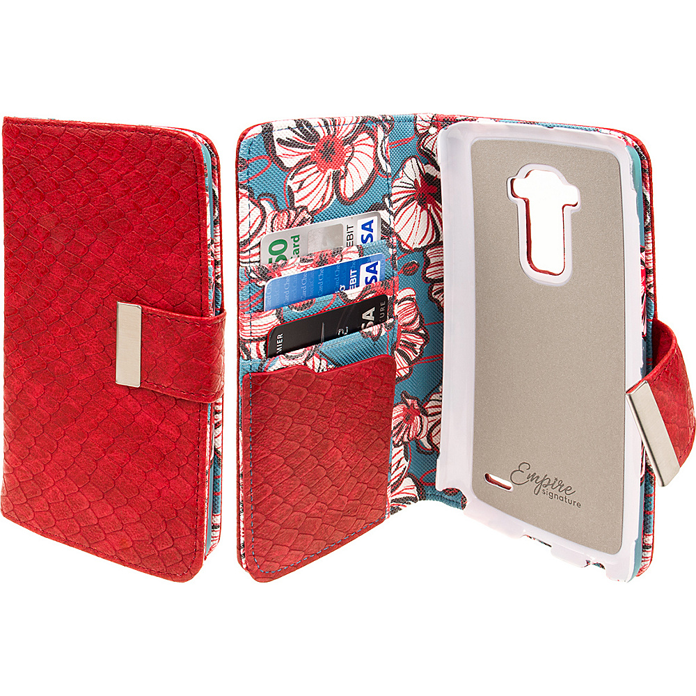 EMPIRE Klix Klutch Designer Wallet Case for LG G Flex Bold Teal Floral EMPIRE Electronic Cases