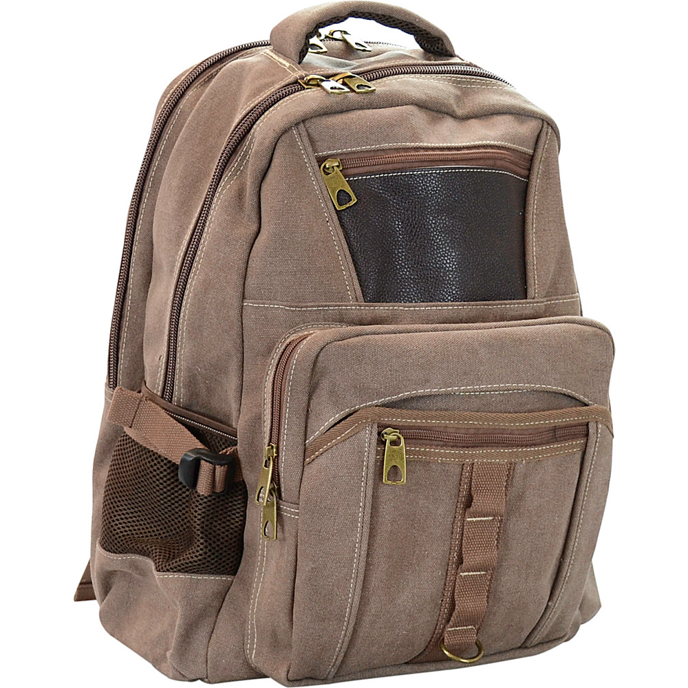 R R Collections Backpack With Tablet Sleeve Brown R R Collections Business Laptop Backpacks