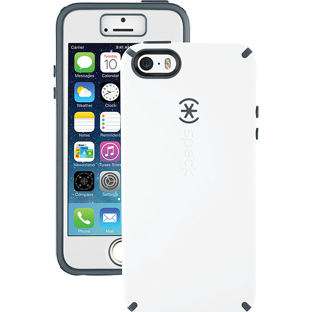Speck IPhone 5 5s Candyshell Case and Faceplate White Charcoal Gray Speck Electronic Cases