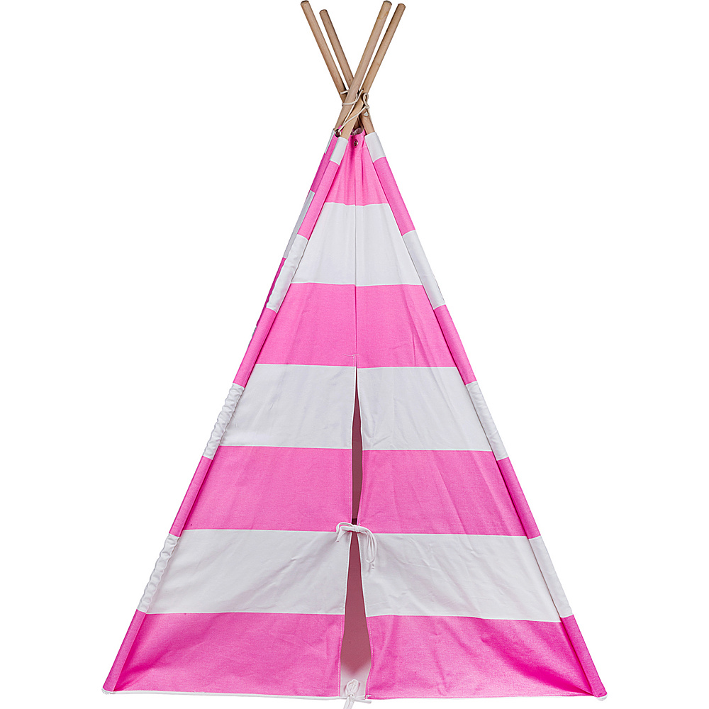 Wildkin Canvas Teepee Pink amp; White Stripes Wildkin Travel Pillows Blankets
