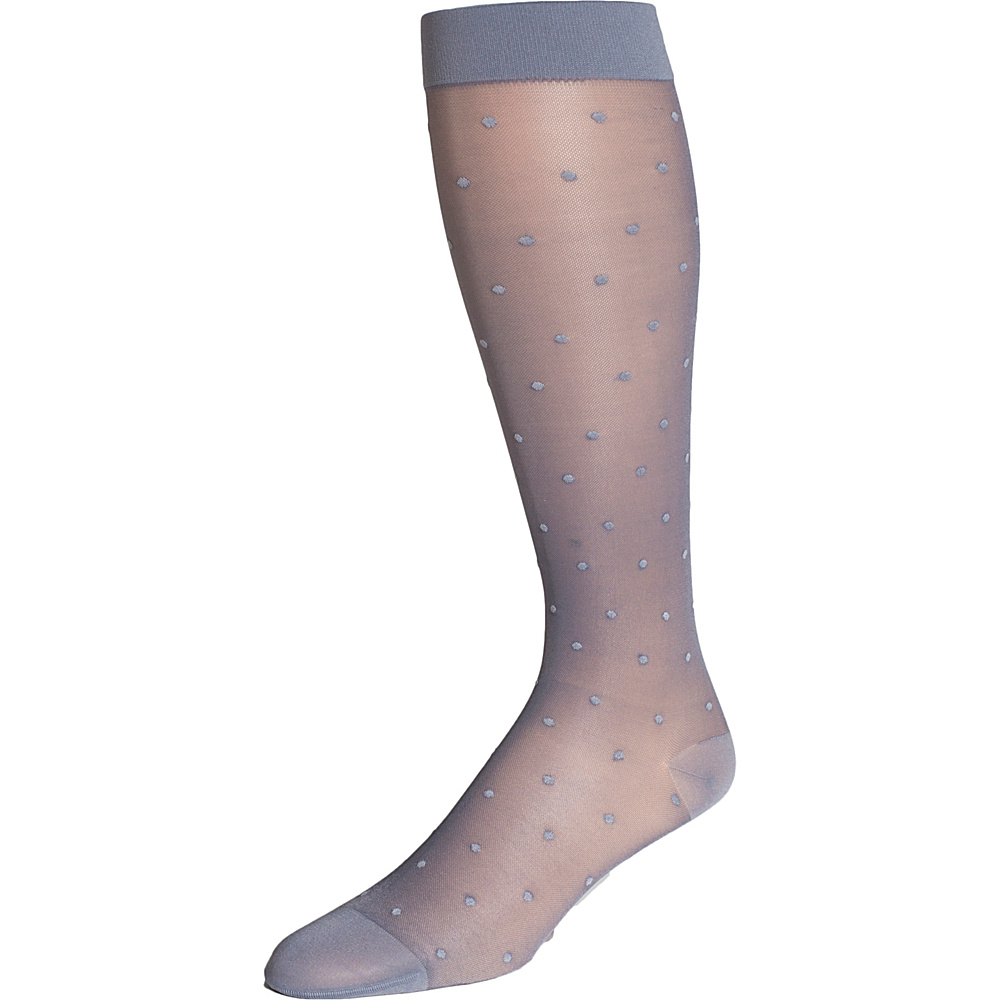 Rejuva Sheer Dot KneeHigh Compression Socks Ash â Medium Rejuva Legwear Socks
