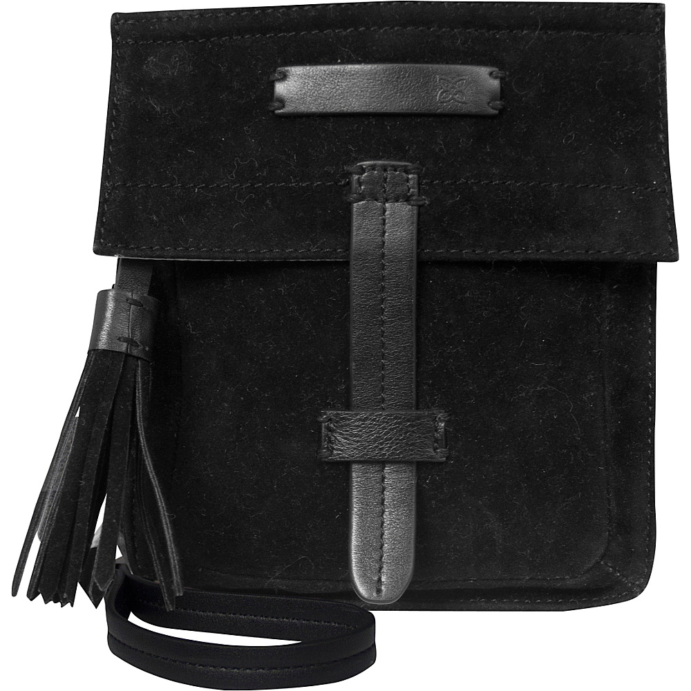 Sherpani Piper Crossbody PU Suede Black Sherpani Leather Handbags