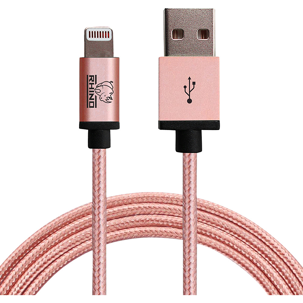 Rhino MFI Lightning Cable with Aluminum Alloy Tip 6.6 ft. Pink Gold Rhino Electronic Accessories