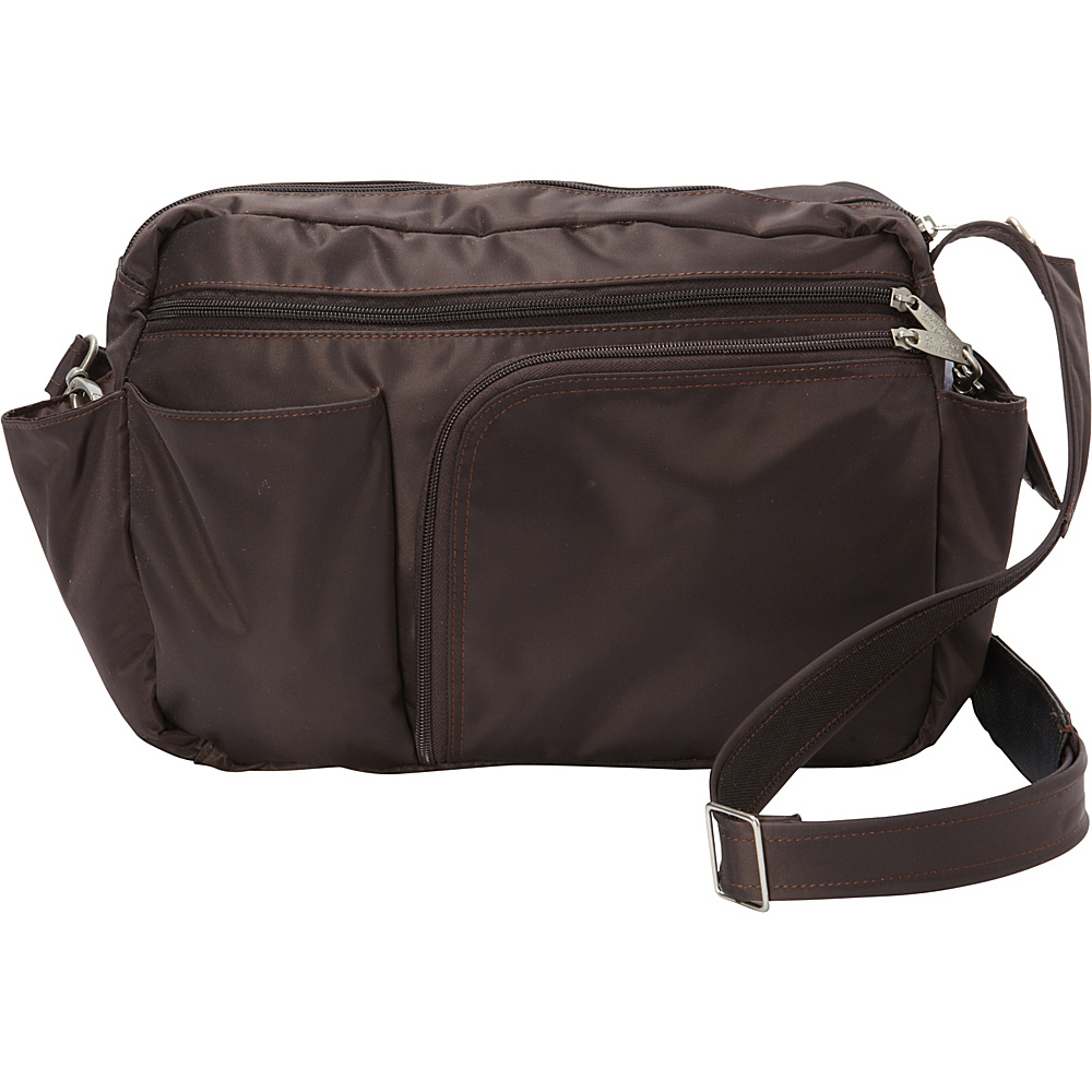 BeSafe by DayMakers RFID Smart Traveler 13 LX Shoulder Bag Espresso BeSafe by DayMakers Fabric Handbags