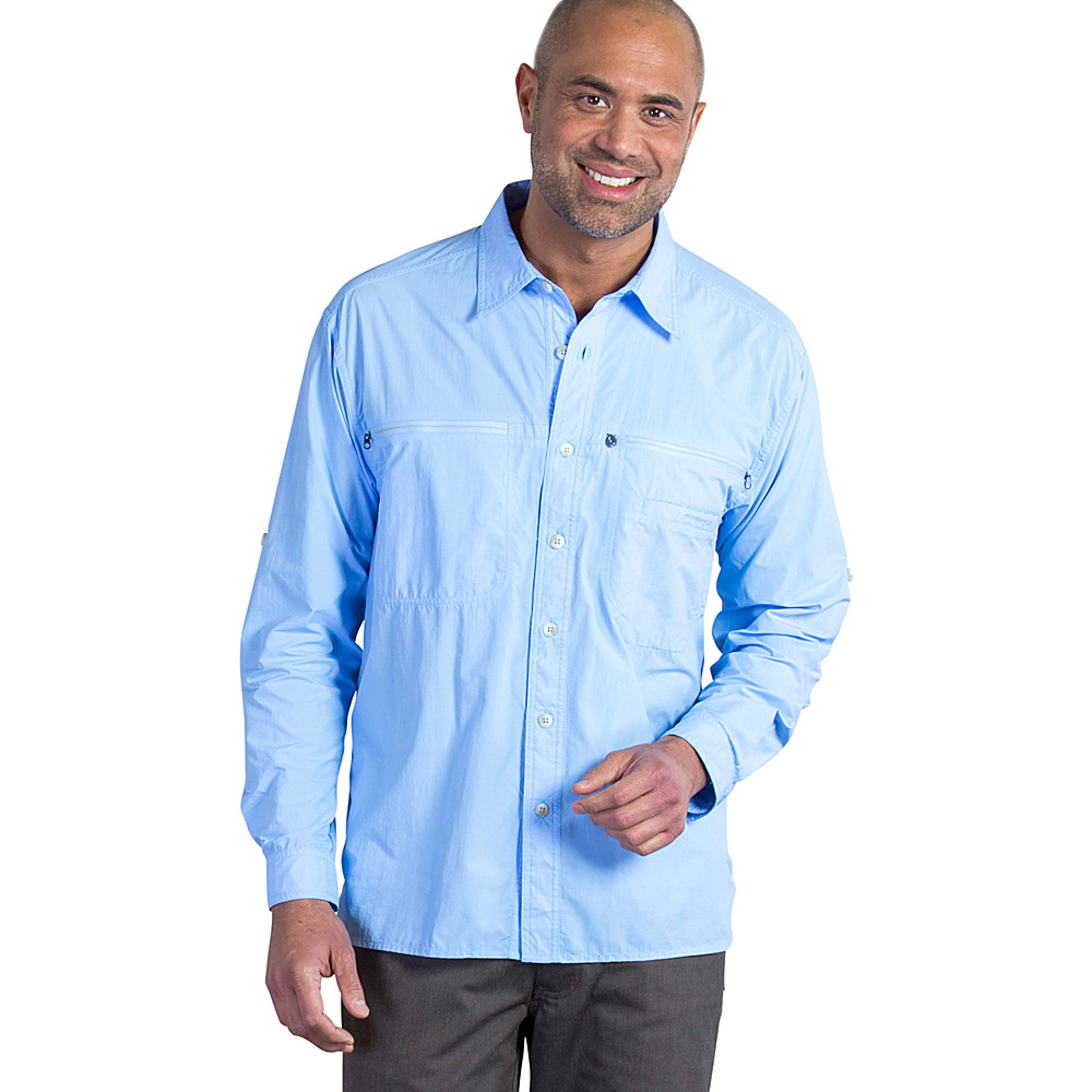 ExOfficio Mens Reef Runner Long Sleeve Shirt XL Light Lapis ExOfficio Men s Apparel
