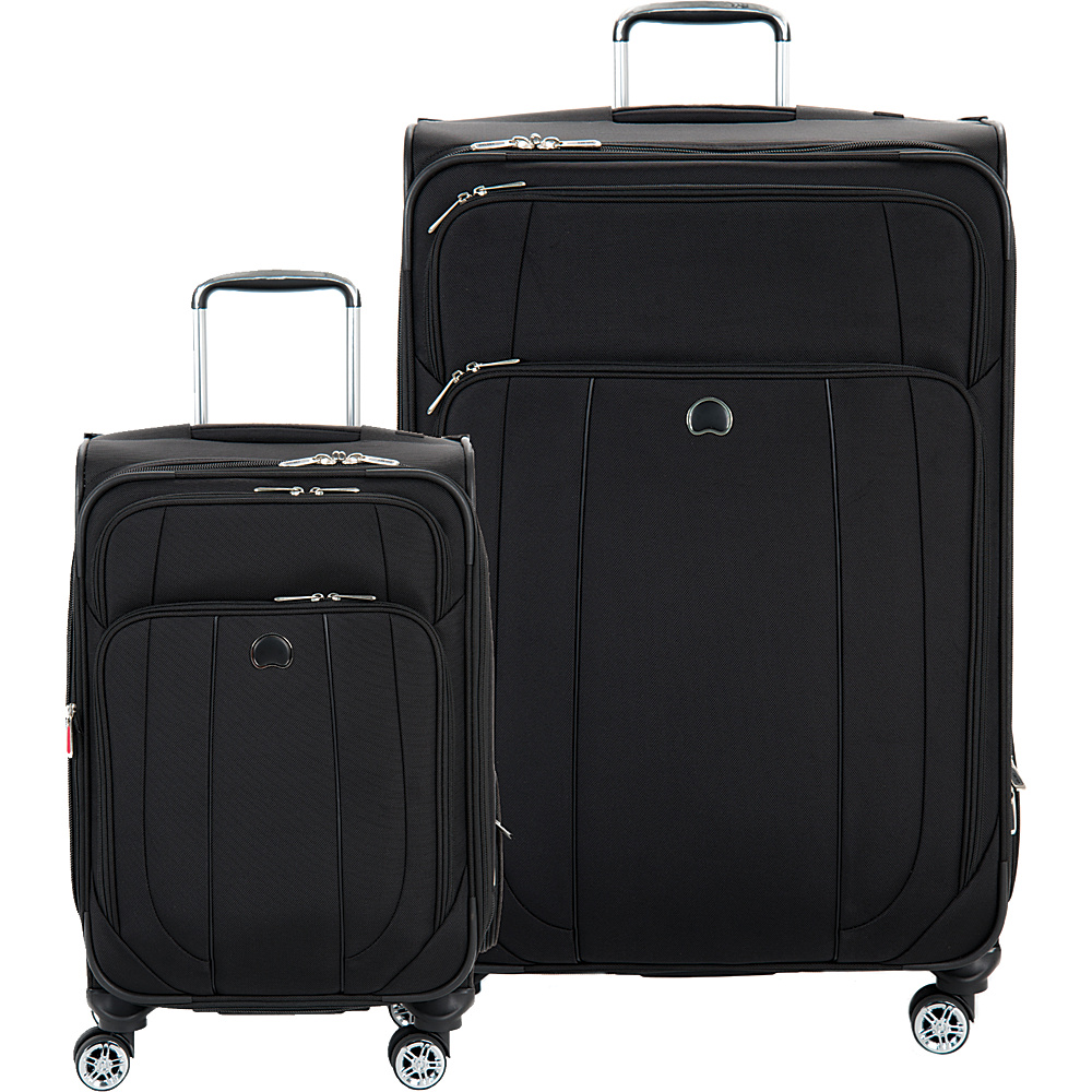 Delsey Helium Cruise 21 and 29 Spinner Luggage Set Black Delsey Luggage Sets