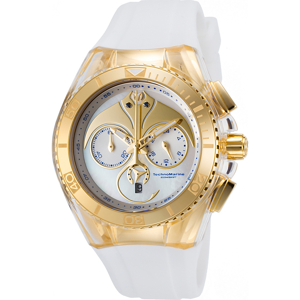 TechnoMarine Watches Cruise Dream Chronograph Silicone Band Watch Gold Manta Ray TechnoMarine Watches Watches