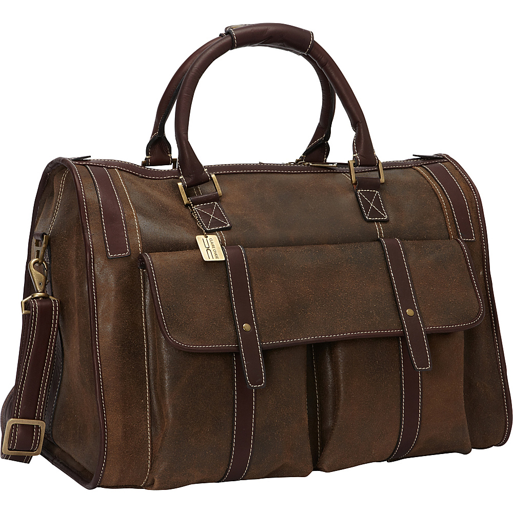 ClaireChase Cameroon Duffel Distressed Brown ClaireChase Travel Duffels