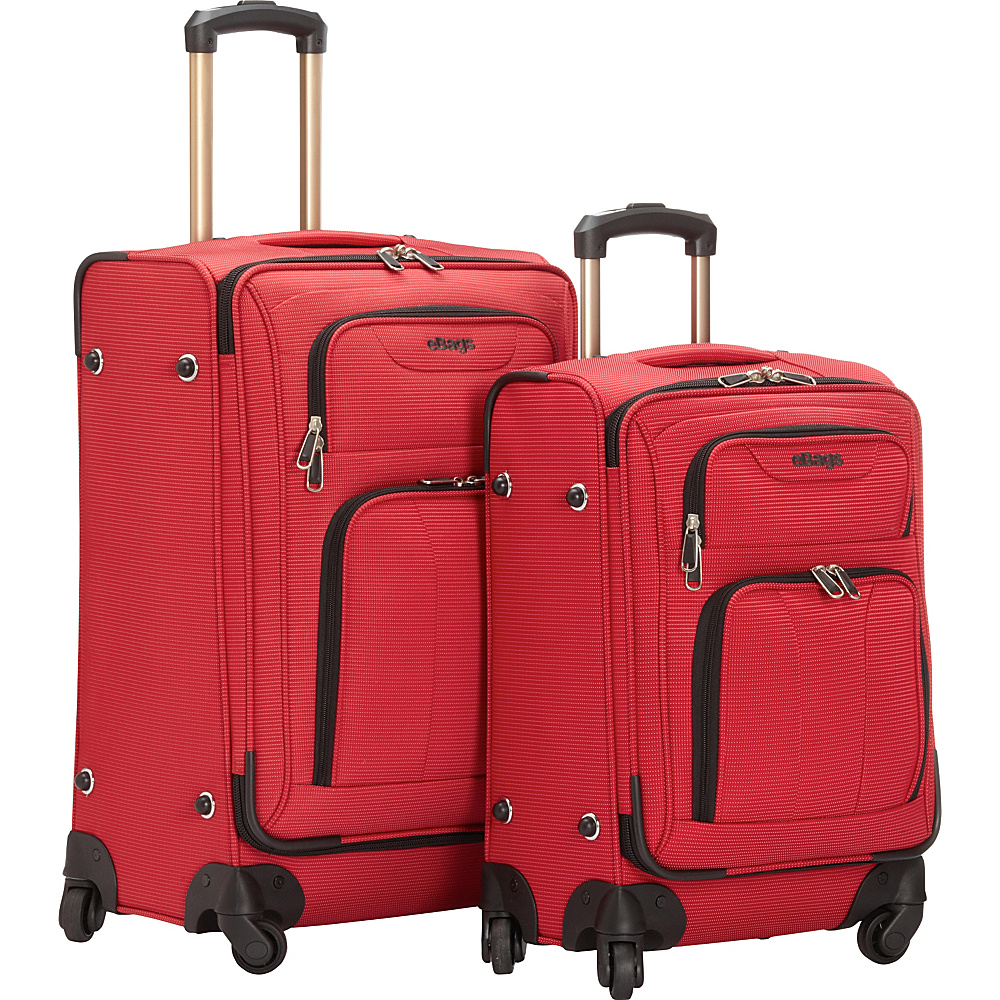 eBags Journey 2pc Spinner Set Red eBags Luggage Sets