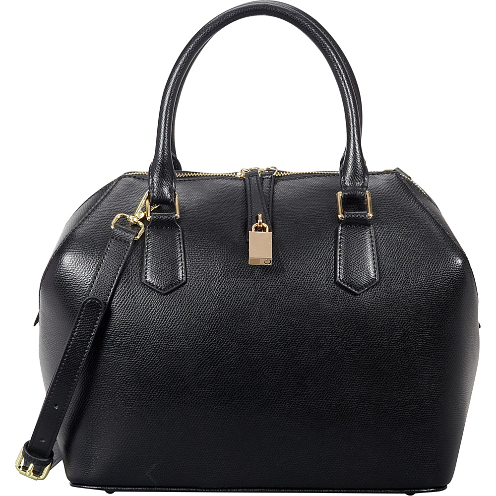 Vicenzo Leather Lucie Leather Satchel Black - Vicenzo Leather Gym Bags